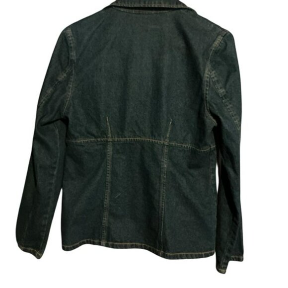 Metrostyle Denim Jacket Double Breasted SZ=10 Long Sleeve Bust 20 Length 24 - Picture 4 of 4